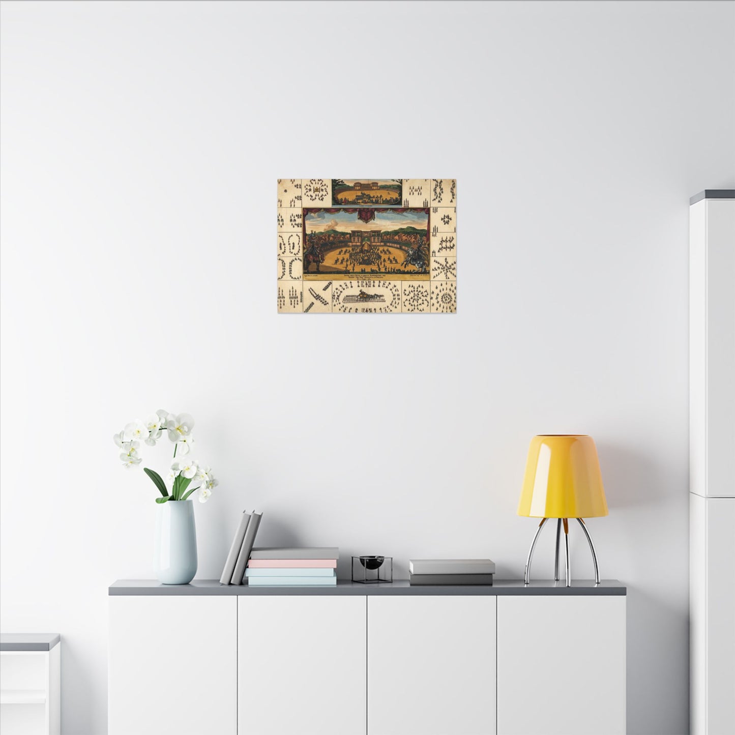 Historical Horse Ballet Canvas Art — "Carrousel of Love" 1673 Matte Stretched Canvas