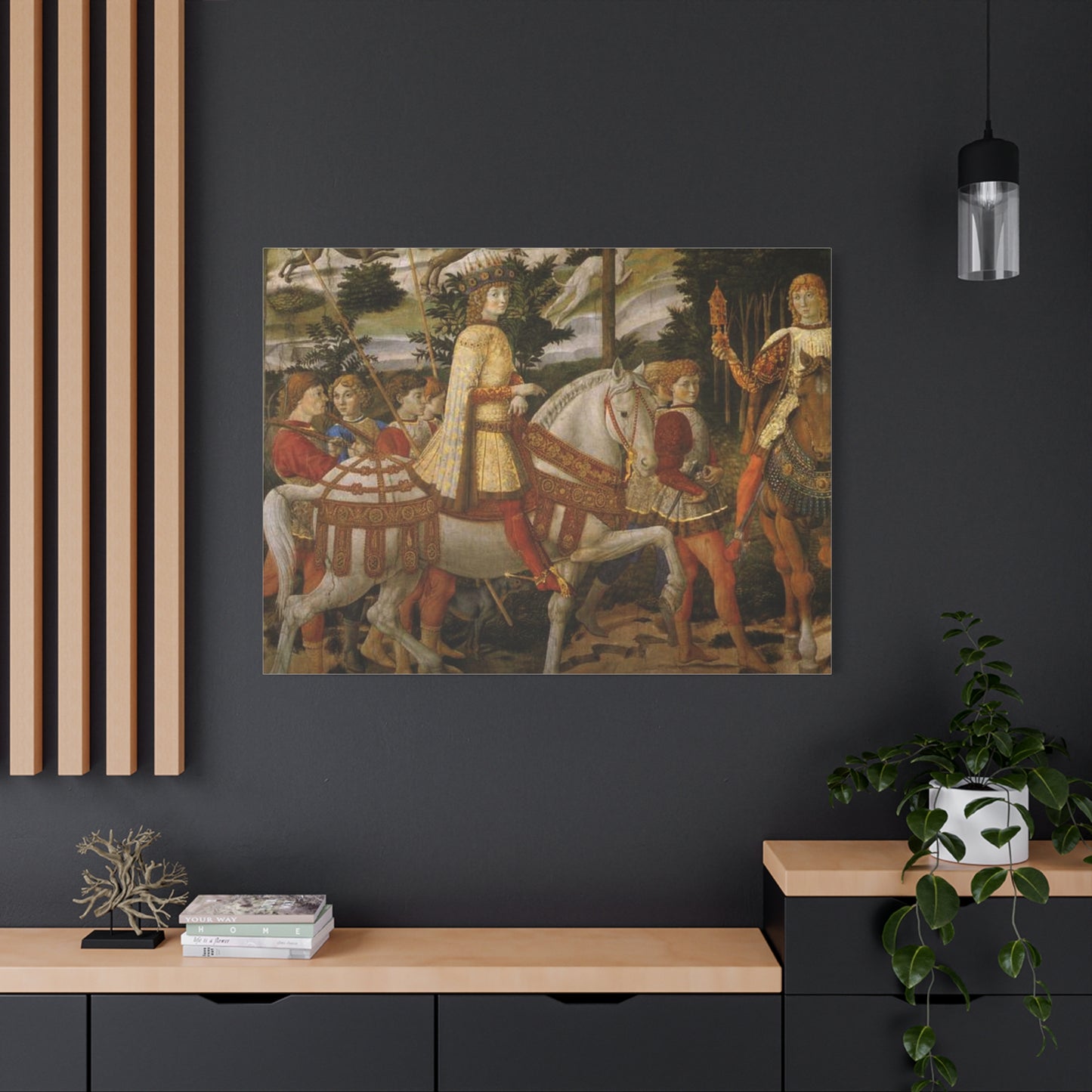 Matte Canvas Print — Lorenzo de' Medici on Horse, Procession of the Magi Fresco