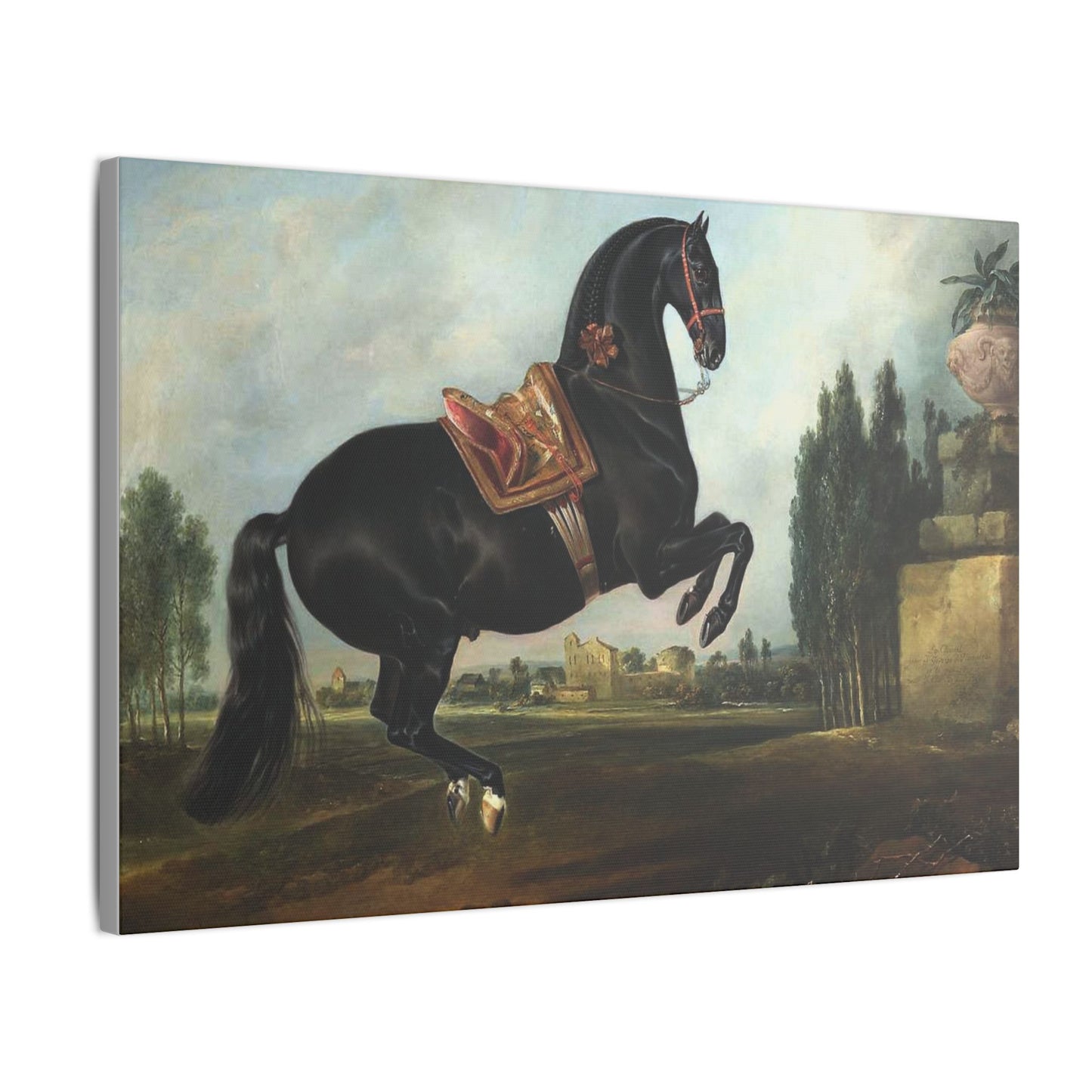 Equestrian Art Canvas Print – Majestic Black Horse, Gitano, Wall Decor