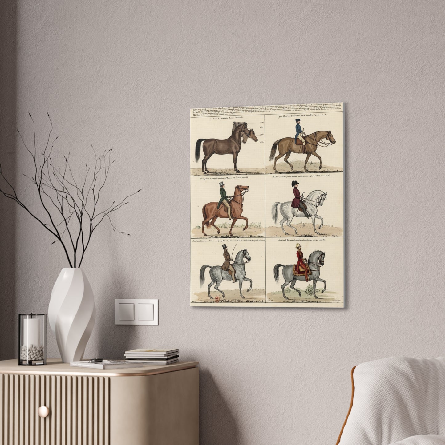 Vintage 1830s Horsemanship Canvas Print