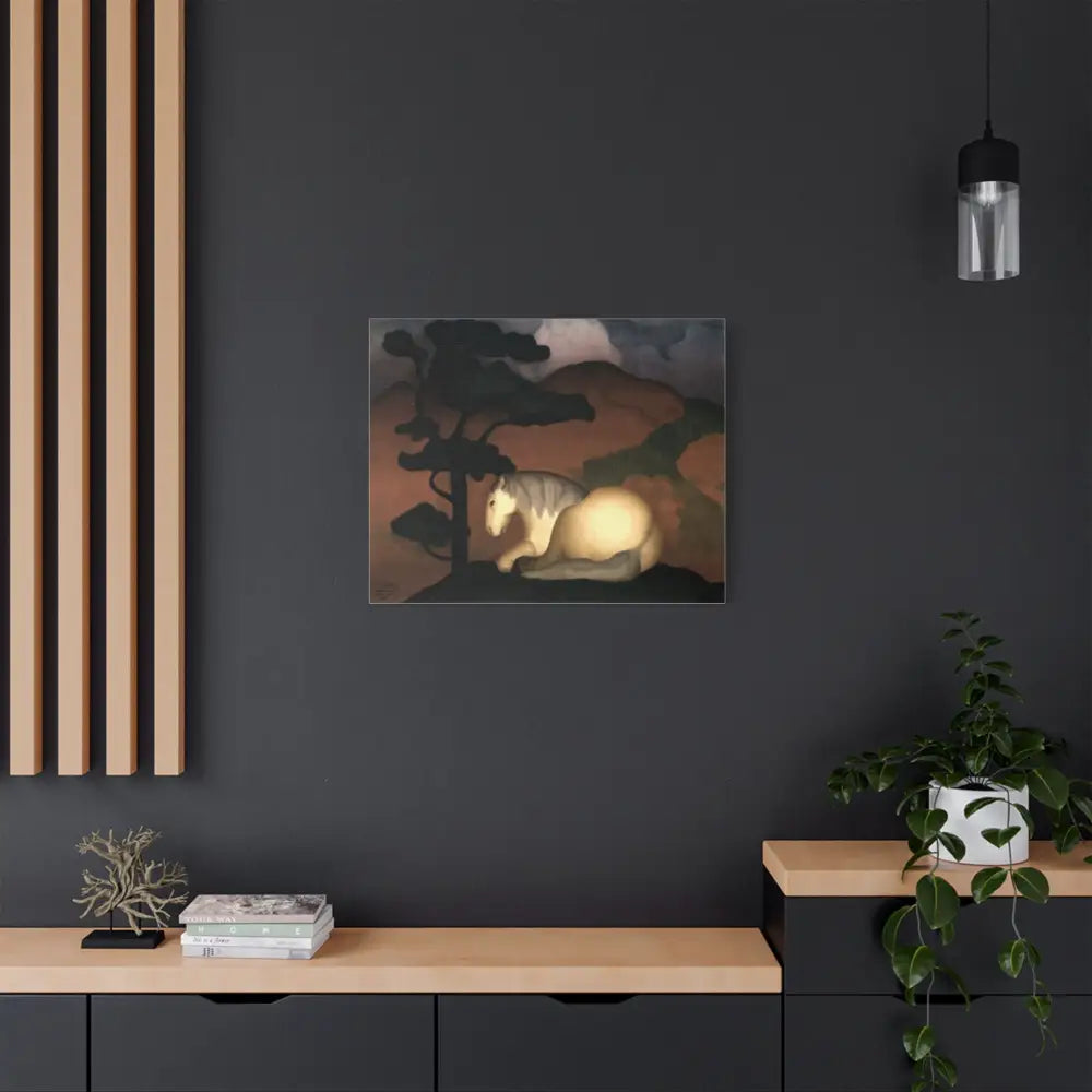 Artistic Stretched Canvas Print - Horse & Landscape Design - Canvas
