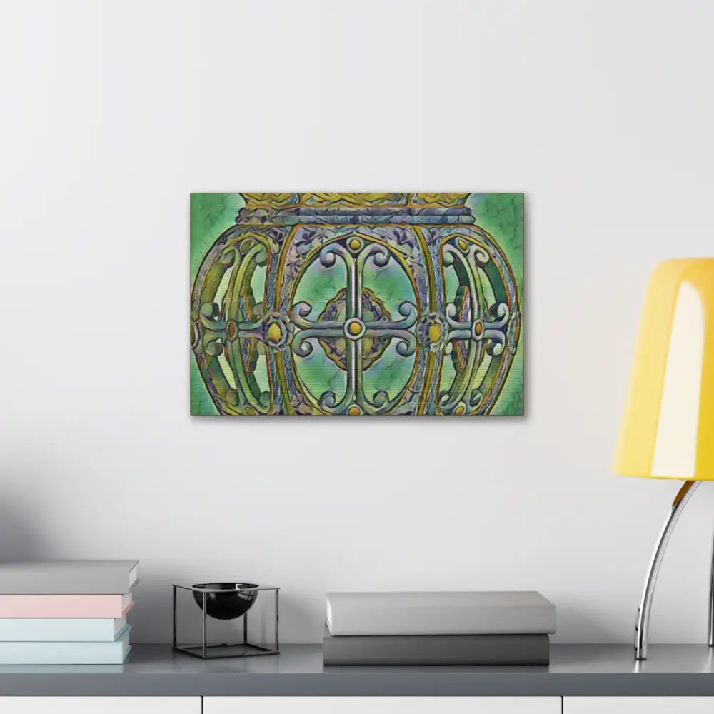 Canvas Wall Art - Bold Colors Old Vase Design - Canvas