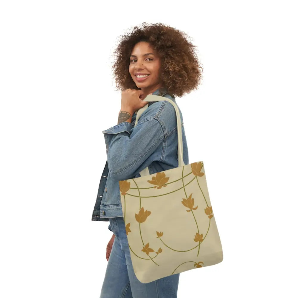Elegant Floral Canvas Tote Bag perfect for use at horse show or home - Accessories