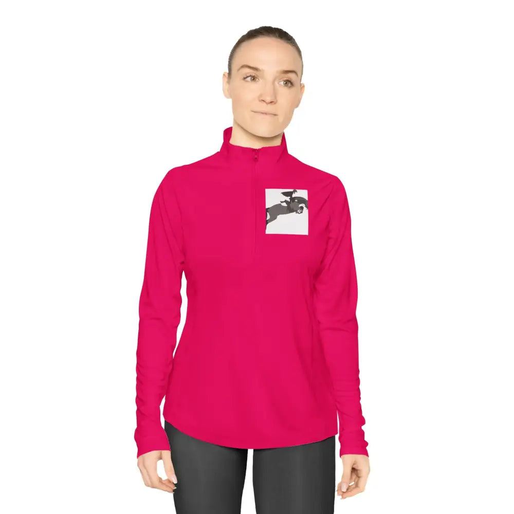 Equestrian Quarter-Zip Pullover - Show Jumper Silhouette - Long-sleeve
