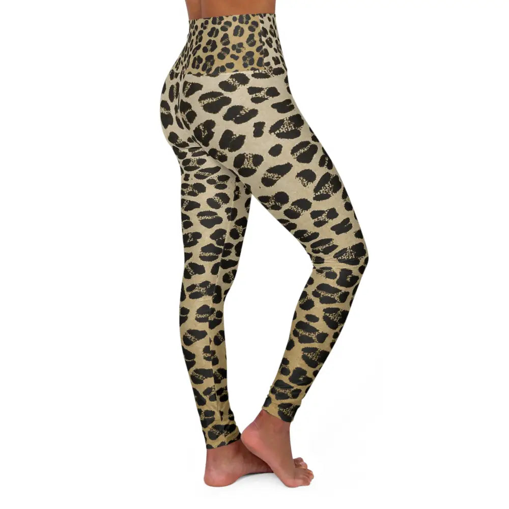 Stylish High Waisted Yoga Leggings - Animal Print for Comfort and Performance - All Over Prints