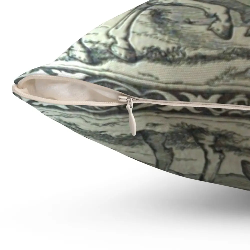 Throw Pillow - Courtly Couple on Horseback 15th Century Design - Home Decor