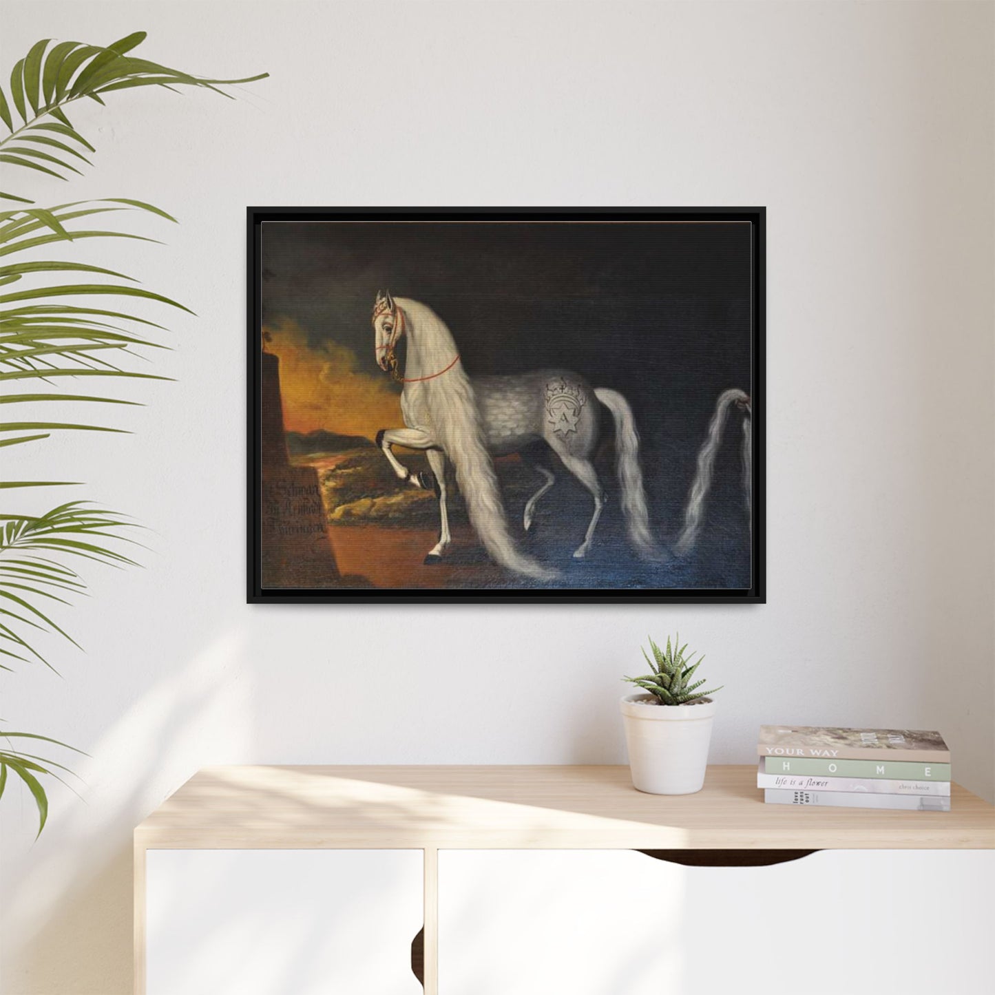 Matte Canvas Print — "Der Schwan zu Arnstadt" (Framed, Multi-Color)