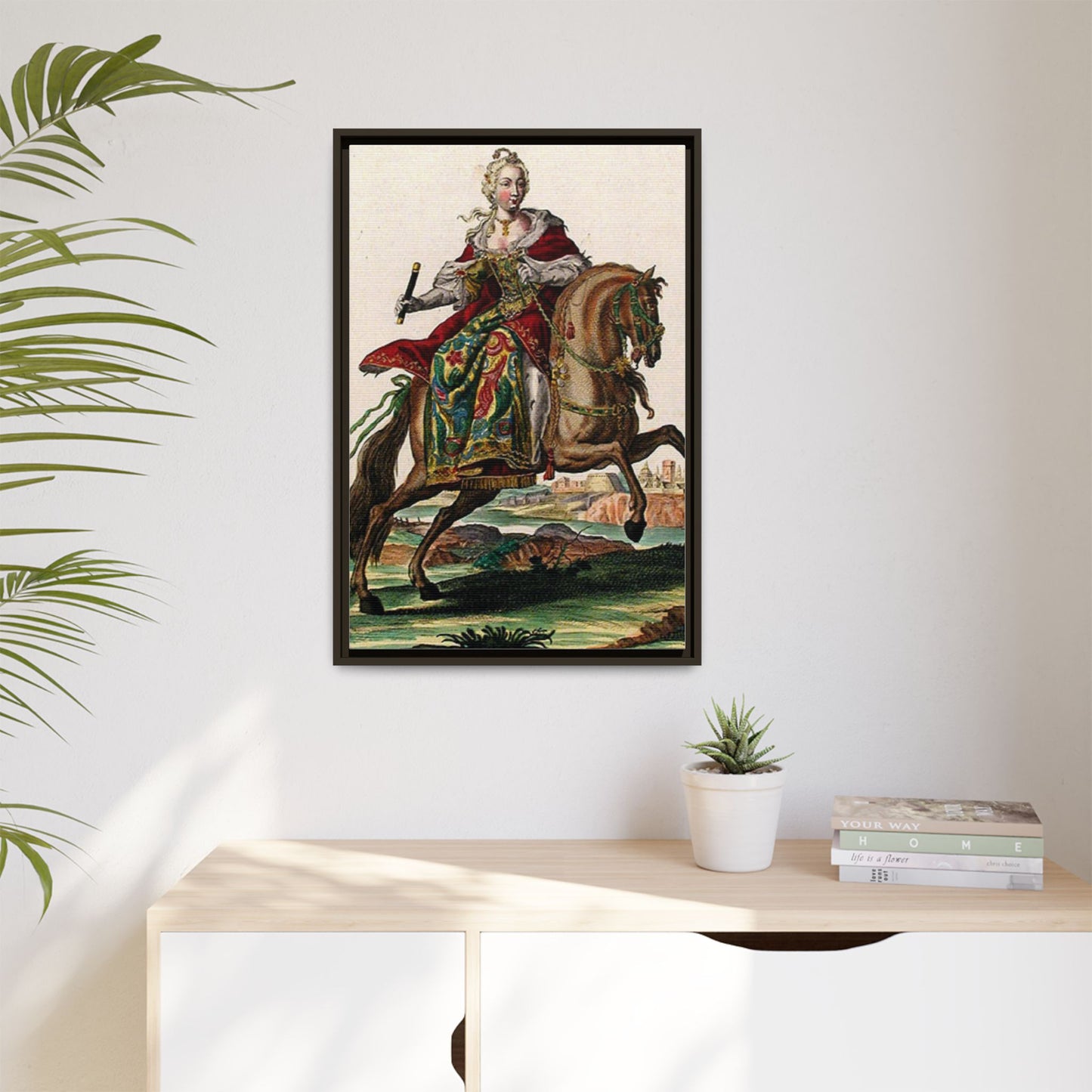 Framed Equestrian Canvas — Maria Anna Archiducissa Austriae Wall Art