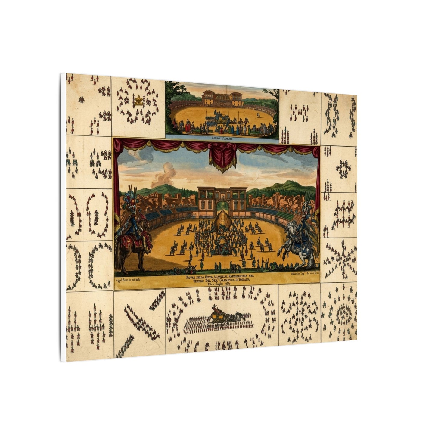 Historical Horse Ballet Canvas Art — "Carrousel of Love" 1673 Matte Stretched Canvas