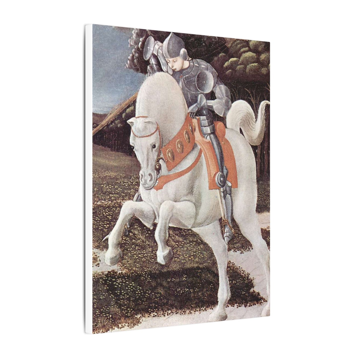 St. George & the Dragon Horse Matte Canvas Print — Paolo Uccello Renaissance Knight Wall Art