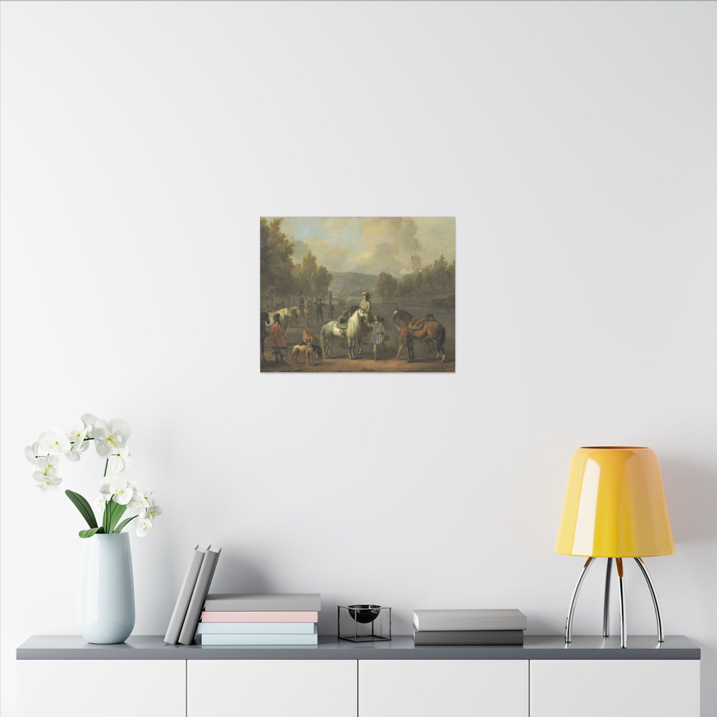 Equestrian Canvas Print — 18th‑Century Horses of the Cavalry School (Matte Stretched)