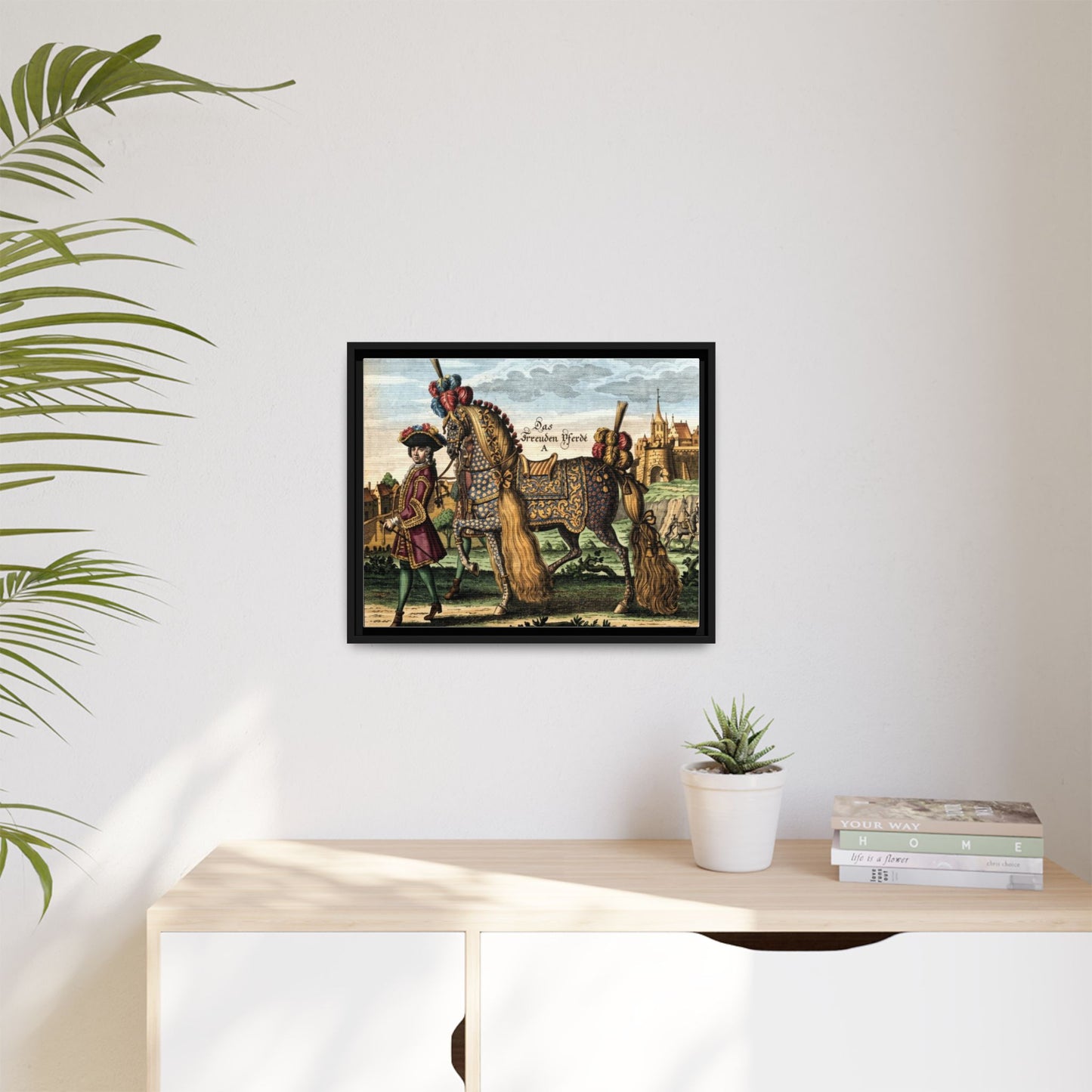 Das Freuden Pferde Matte Canvas Print — Framed Decorative Horse Art