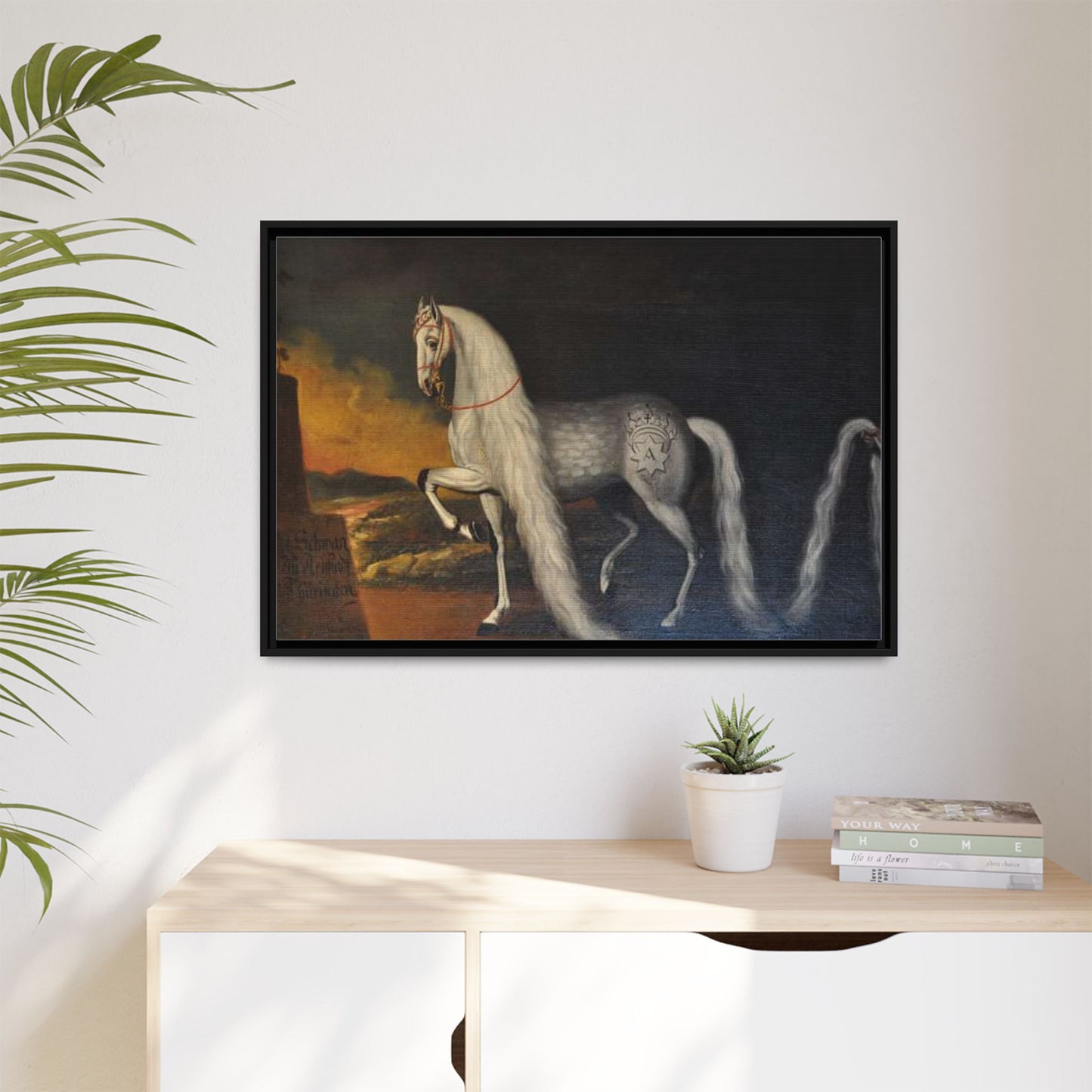 Matte Canvas Print — "Der Schwan zu Arnstadt" (Framed, Multi-Color)