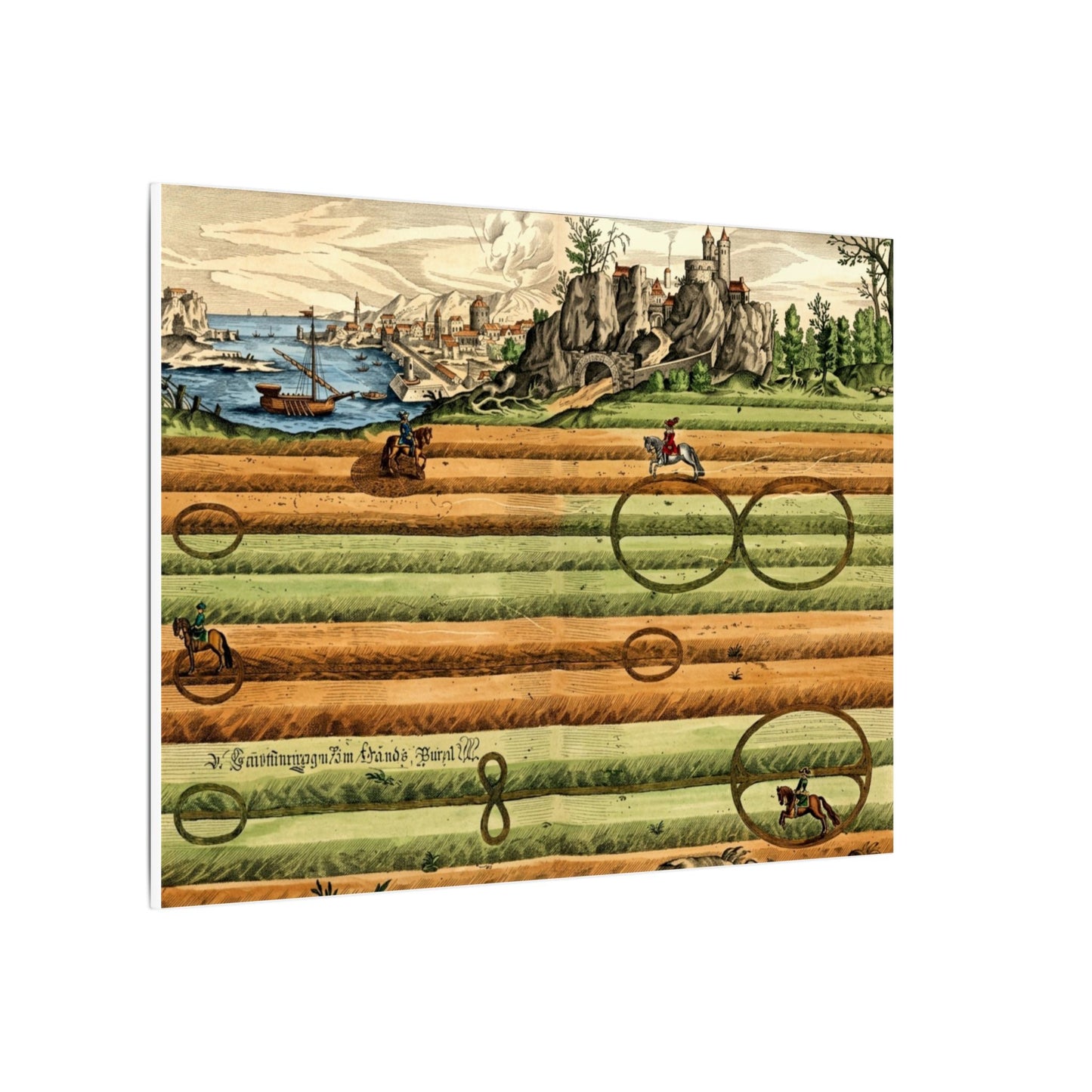 Canvas Prints - Equestrian Training Patterns from 1610 Book