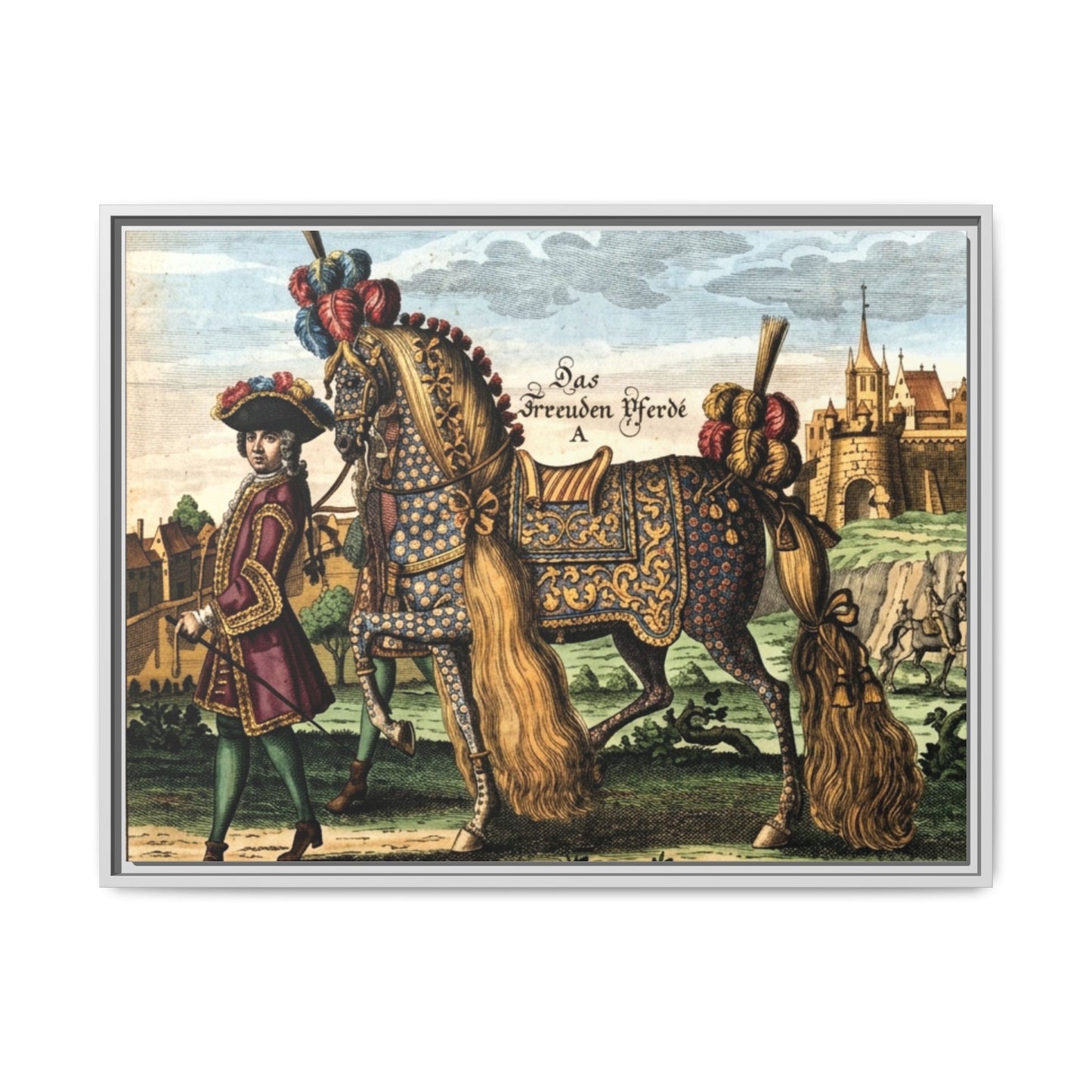 Das Freuden Pferde Matte Canvas Print — Framed Decorative Horse Art