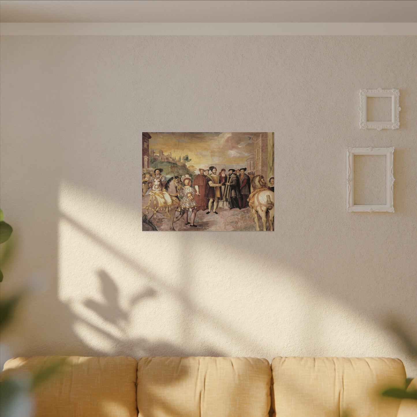 Matte Stretched Canvas Print — Renaissance Court Historical Art Wall Decor
