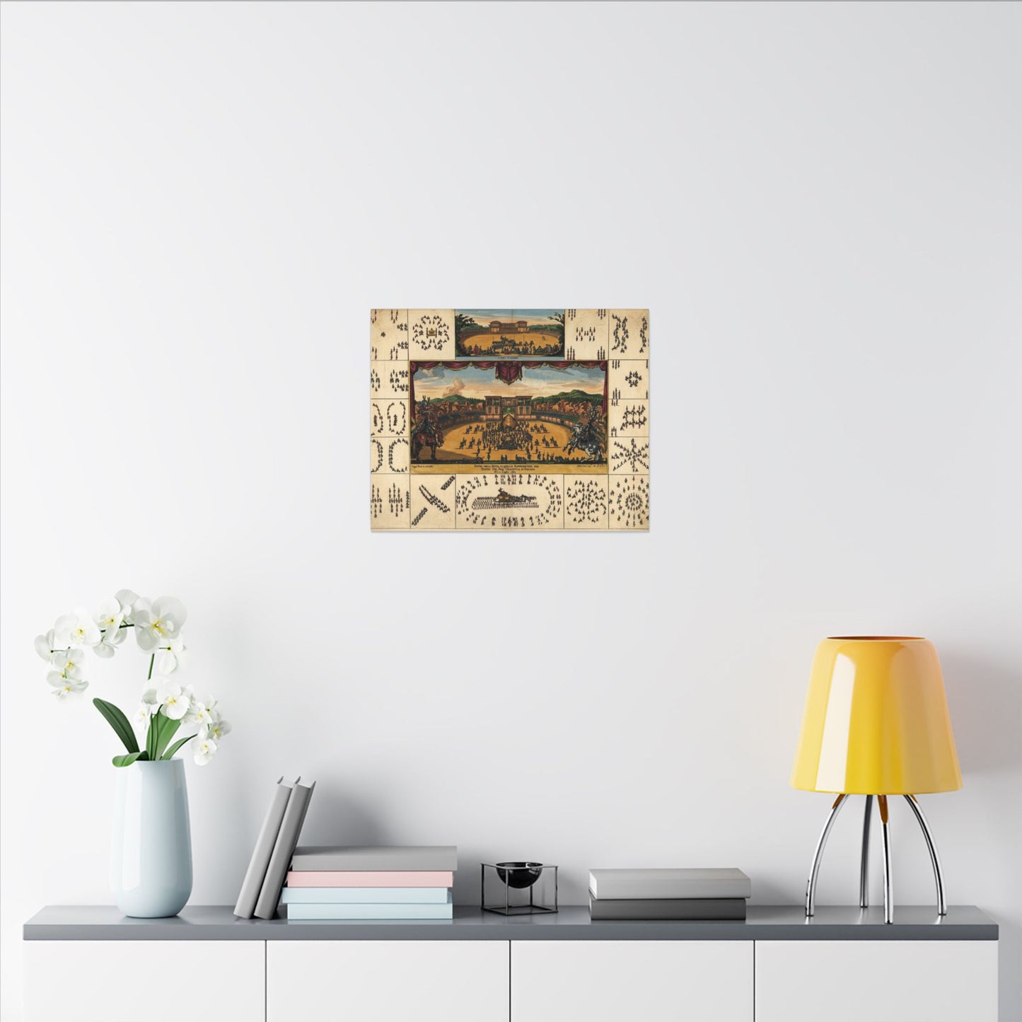 Historical Horse Ballet Canvas Art — "Carrousel of Love" 1673 Matte Stretched Canvas