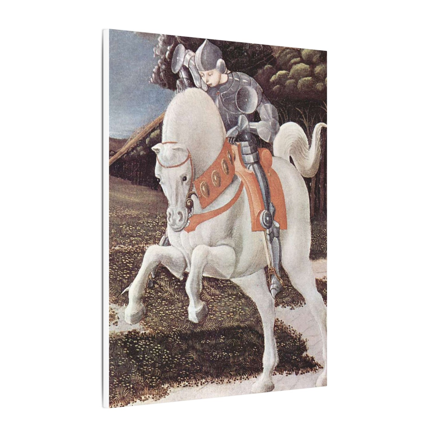 St. George & the Dragon Horse Matte Canvas Print — Paolo Uccello Renaissance Knight Wall Art
