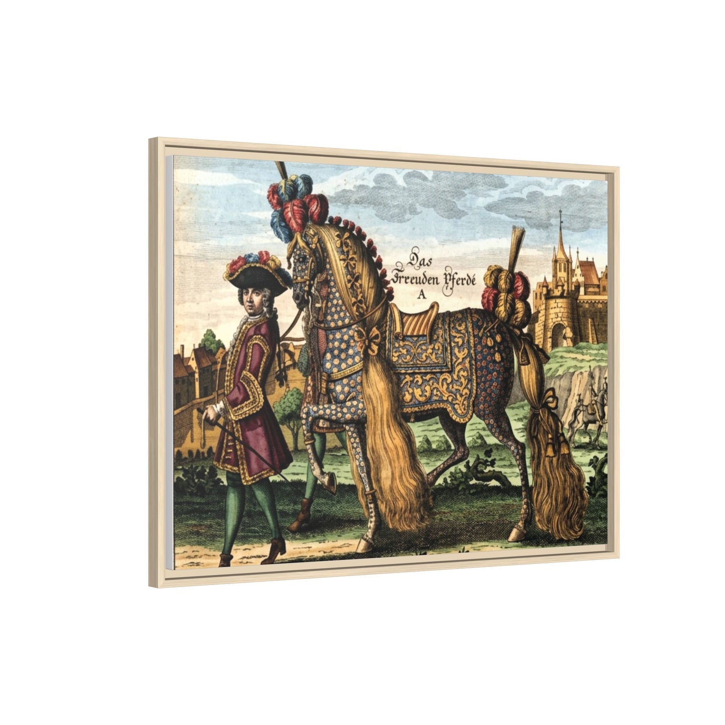 Das Freuden Pferde Matte Canvas Print — Framed Decorative Horse Art