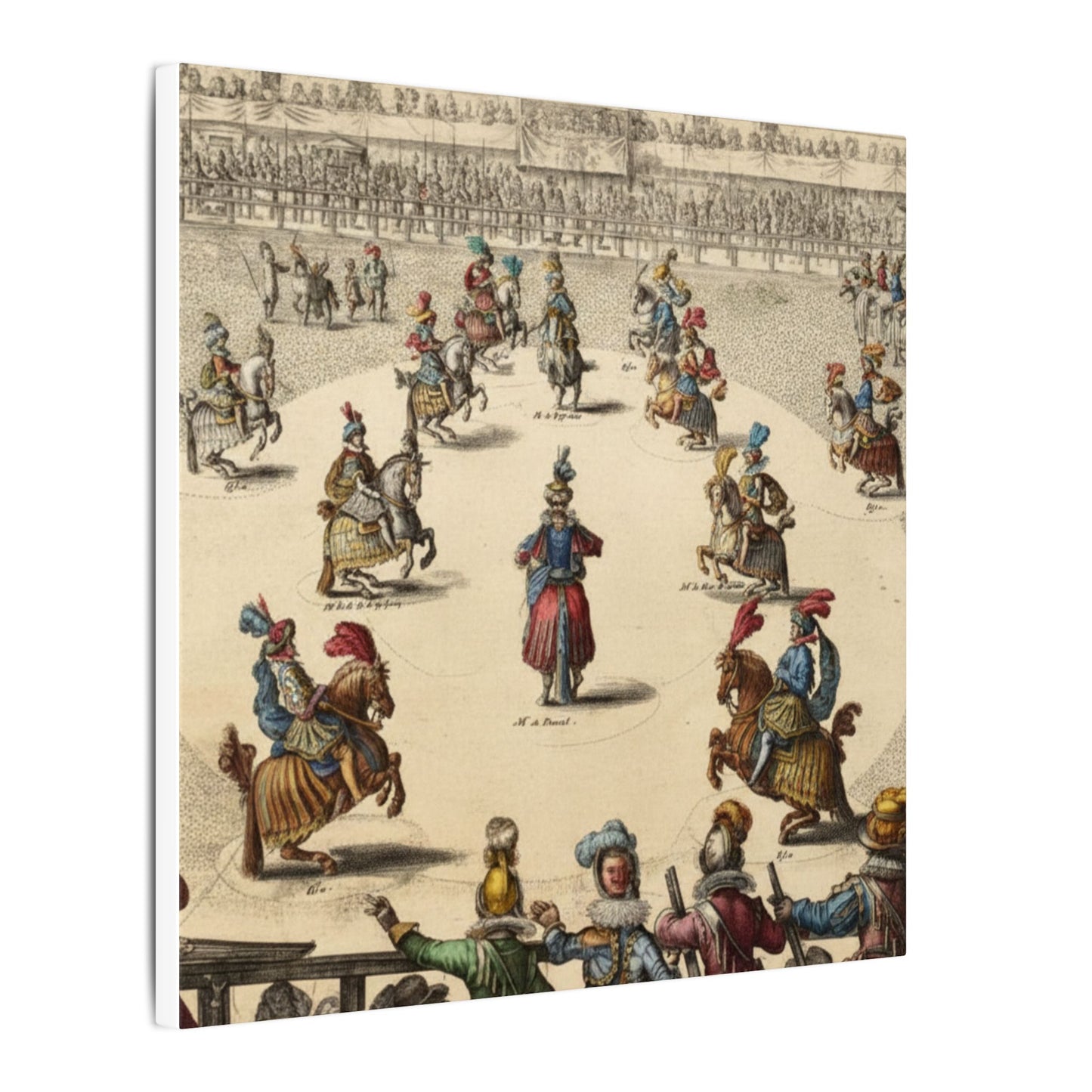 Renaissance Equestrian Art Canvas Print — Antoine de Pluvinel Levade Scene