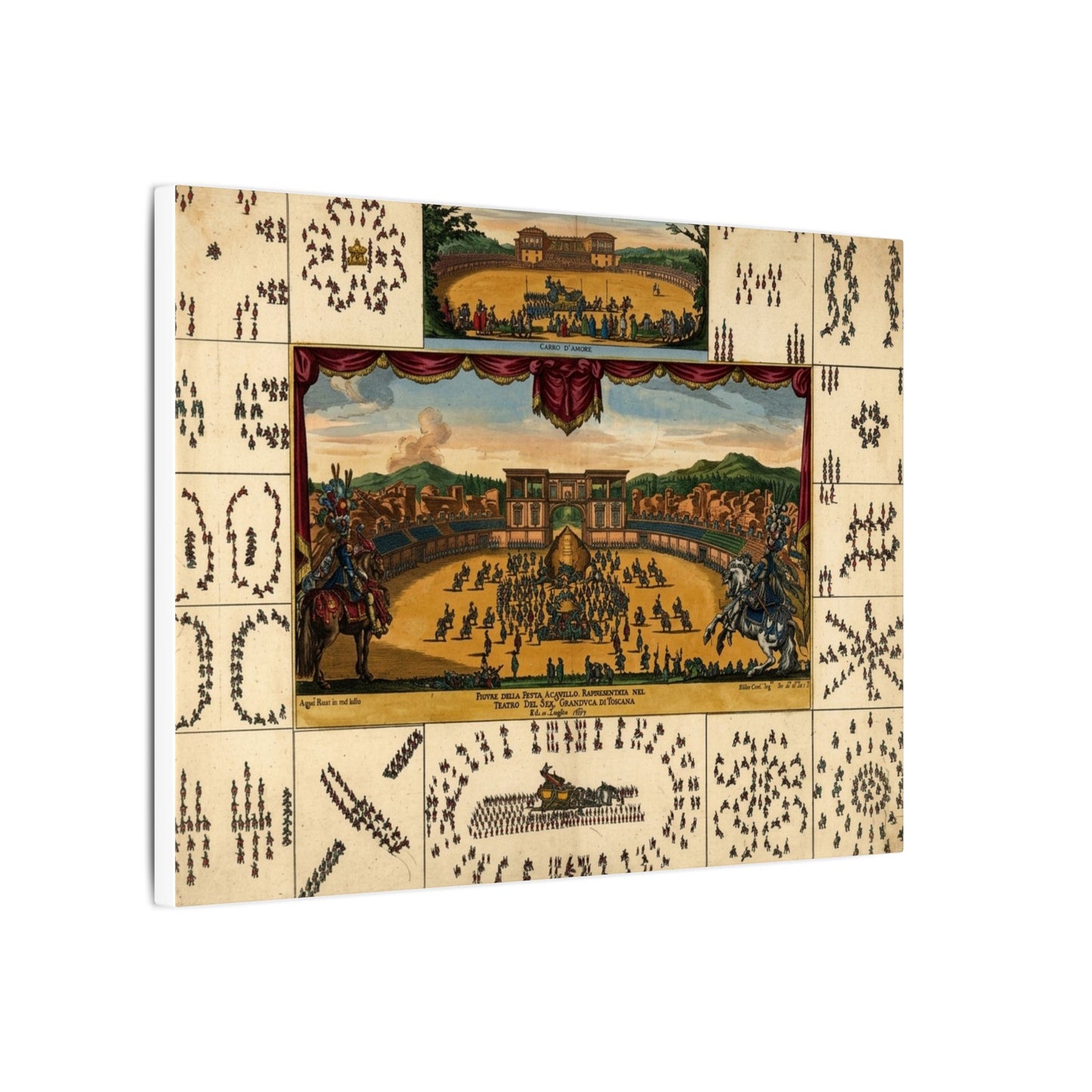 Historical Horse Ballet Canvas Art — "Carrousel of Love" 1673 Matte Stretched Canvas