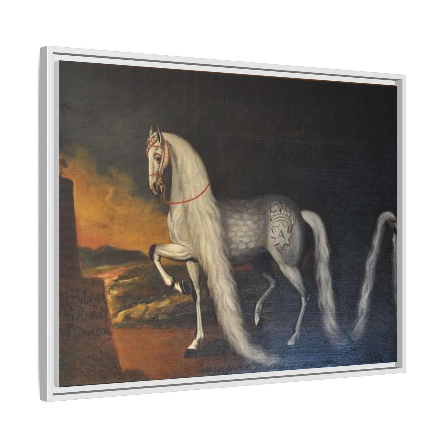 Matte Canvas Print — "Der Schwan zu Arnstadt" (Framed, Multi-Color)