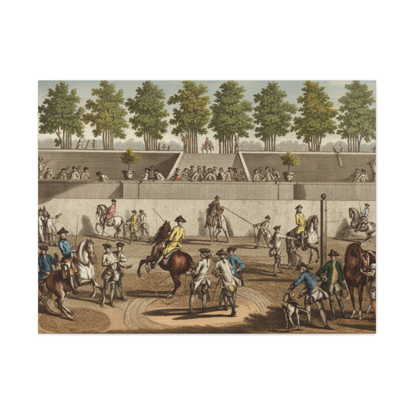 18th century Riding School Matte Canvas Print — Stretched 1.25"