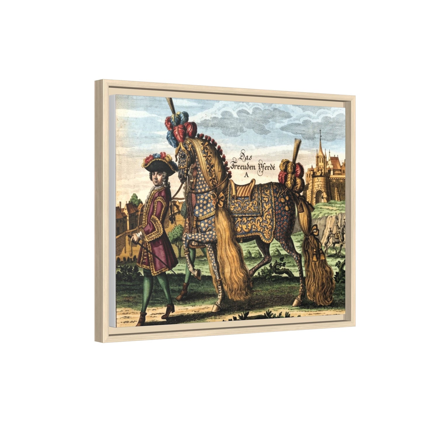 Das Freuden Pferde Matte Canvas Print — Framed Decorative Horse Art