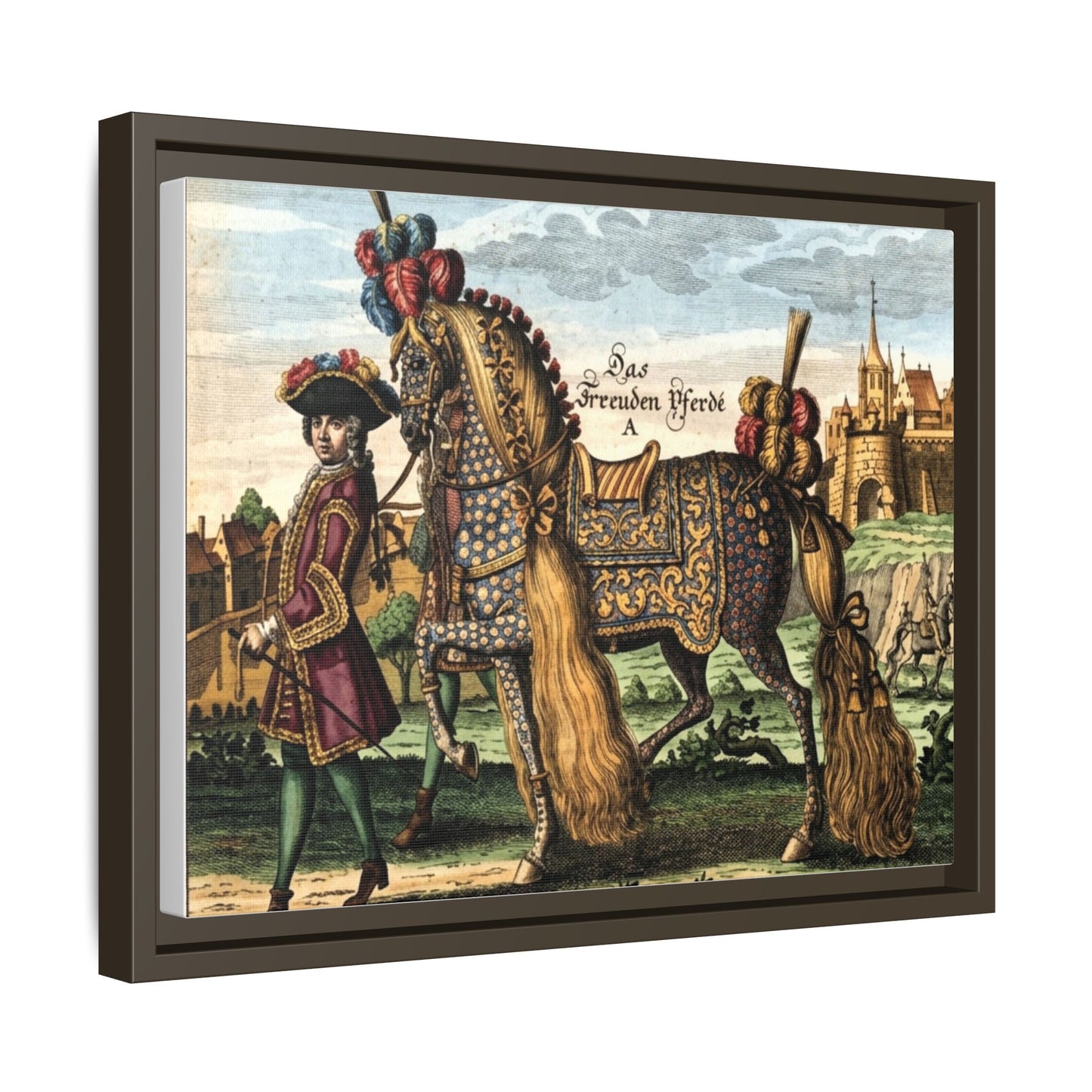 Das Freuden Pferde Matte Canvas Print — Framed Decorative Horse Art