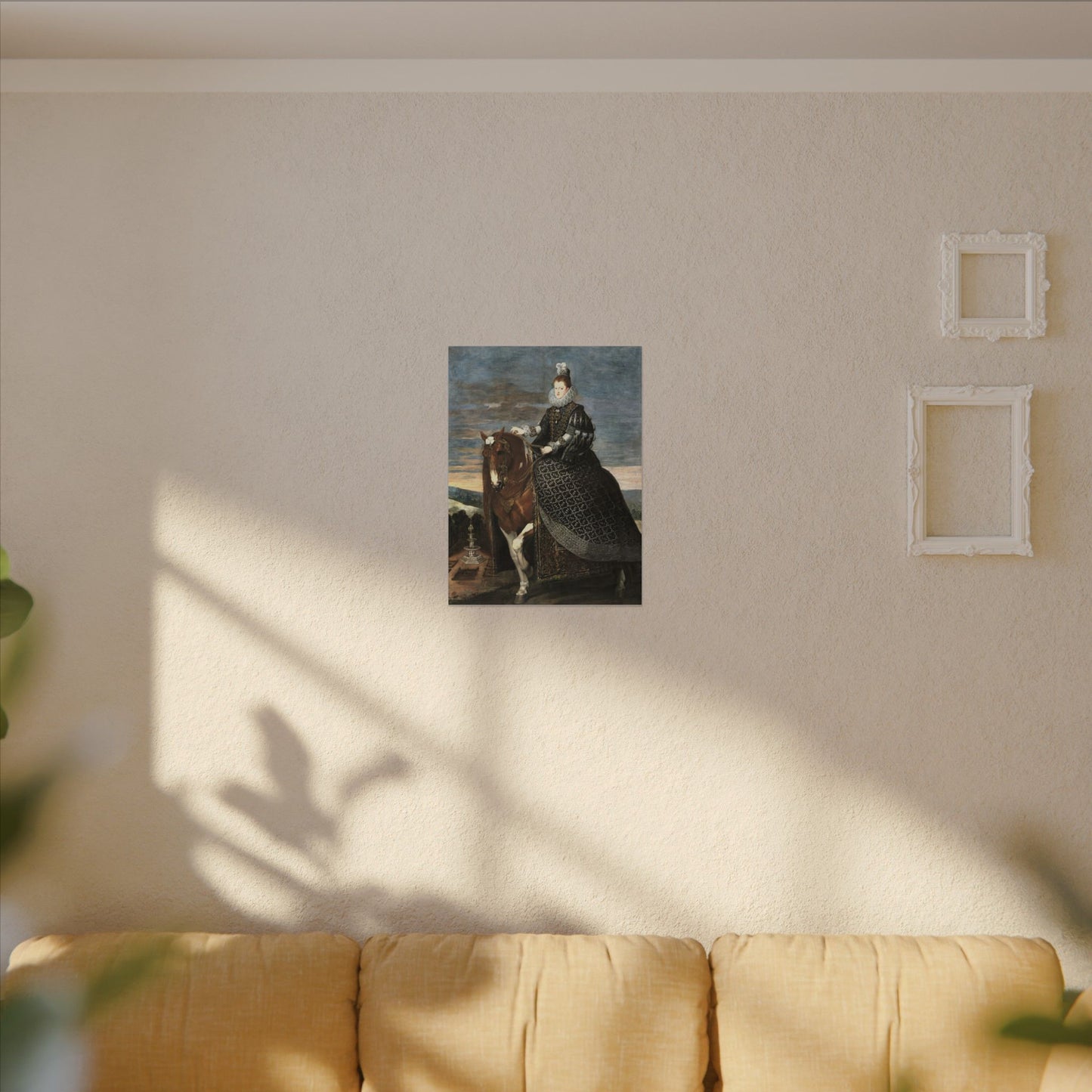 Regal Equestrian Portrait Canvas — "Margaret Queen of Austria" Matte Stretched Wall Art