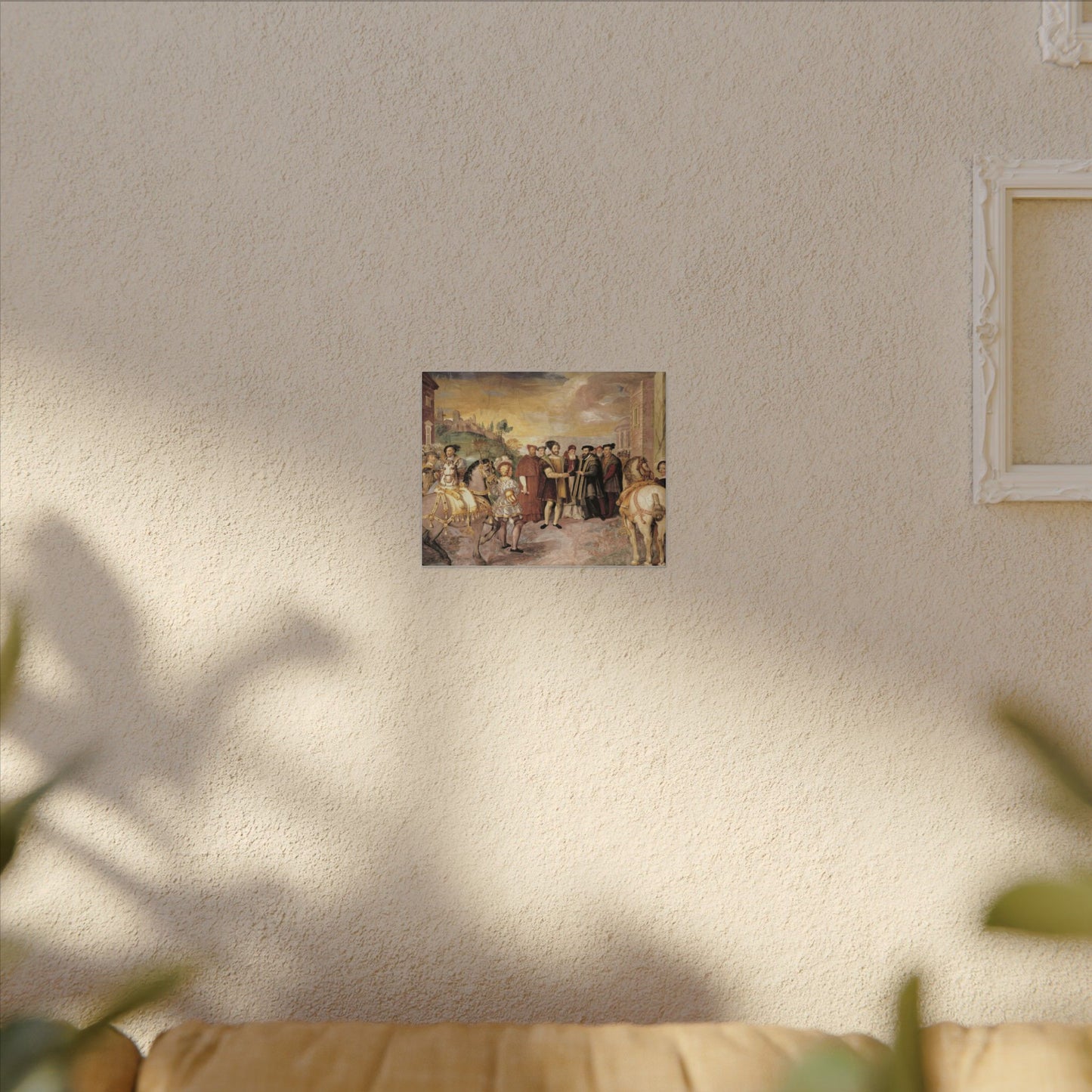 Matte Stretched Canvas Print — Renaissance Court Historical Art Wall Decor