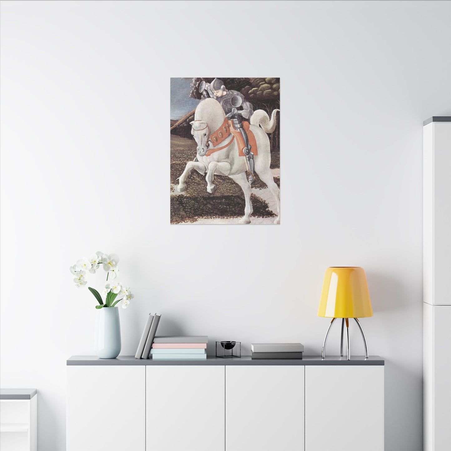 St. George & the Dragon Horse Matte Canvas Print — Paolo Uccello Renaissance Knight Wall Art