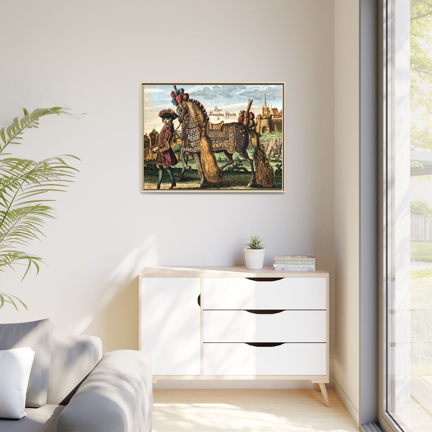 Das Freuden Pferde Matte Canvas Print — Framed Decorative Horse Art