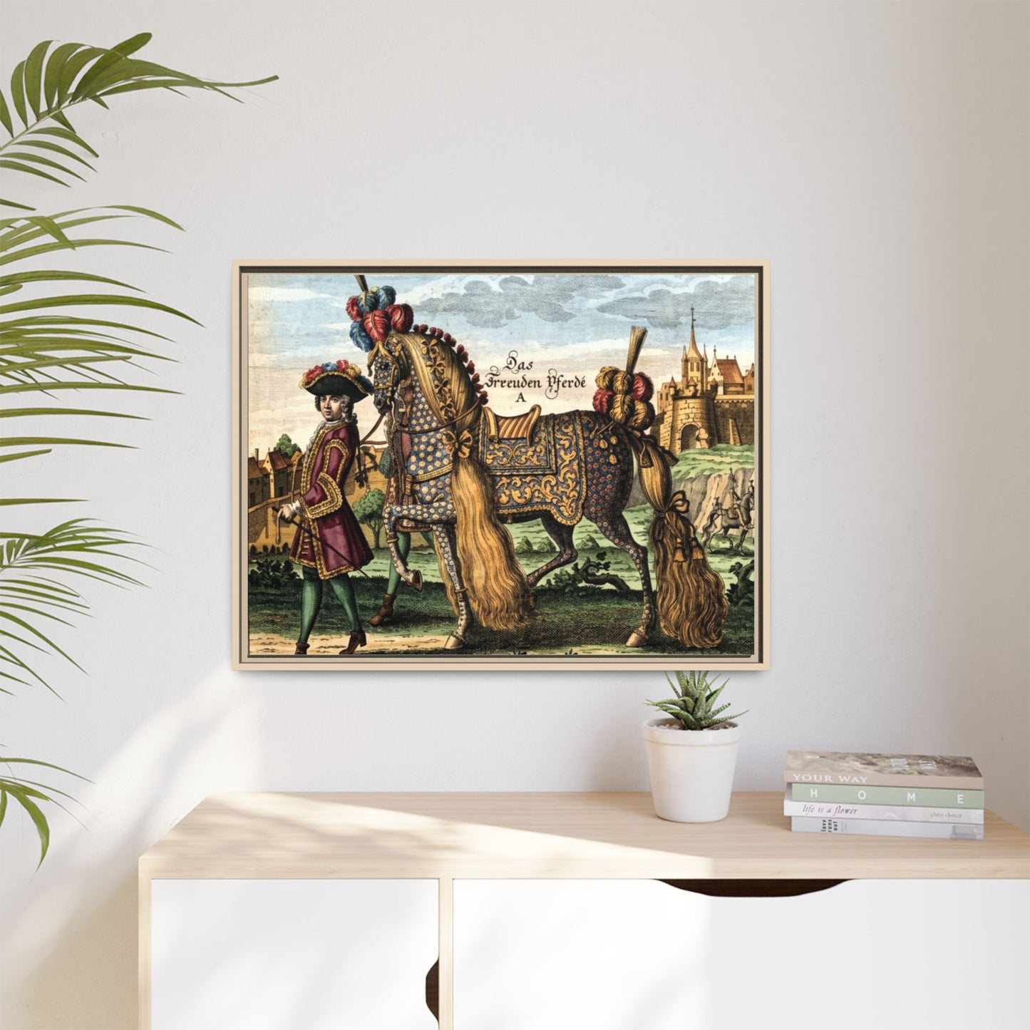 Das Freuden Pferde Matte Canvas Print — Framed Decorative Horse Art