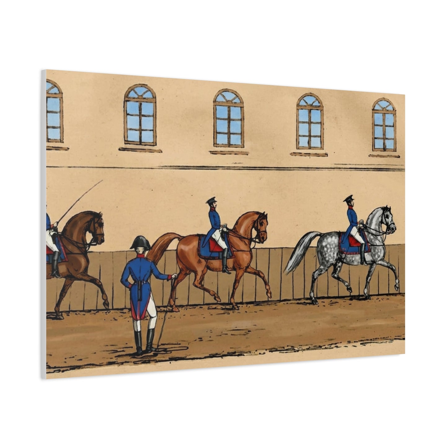 1830s French Riding School Matte Canvas Wall Art — Stretched 1.25"
