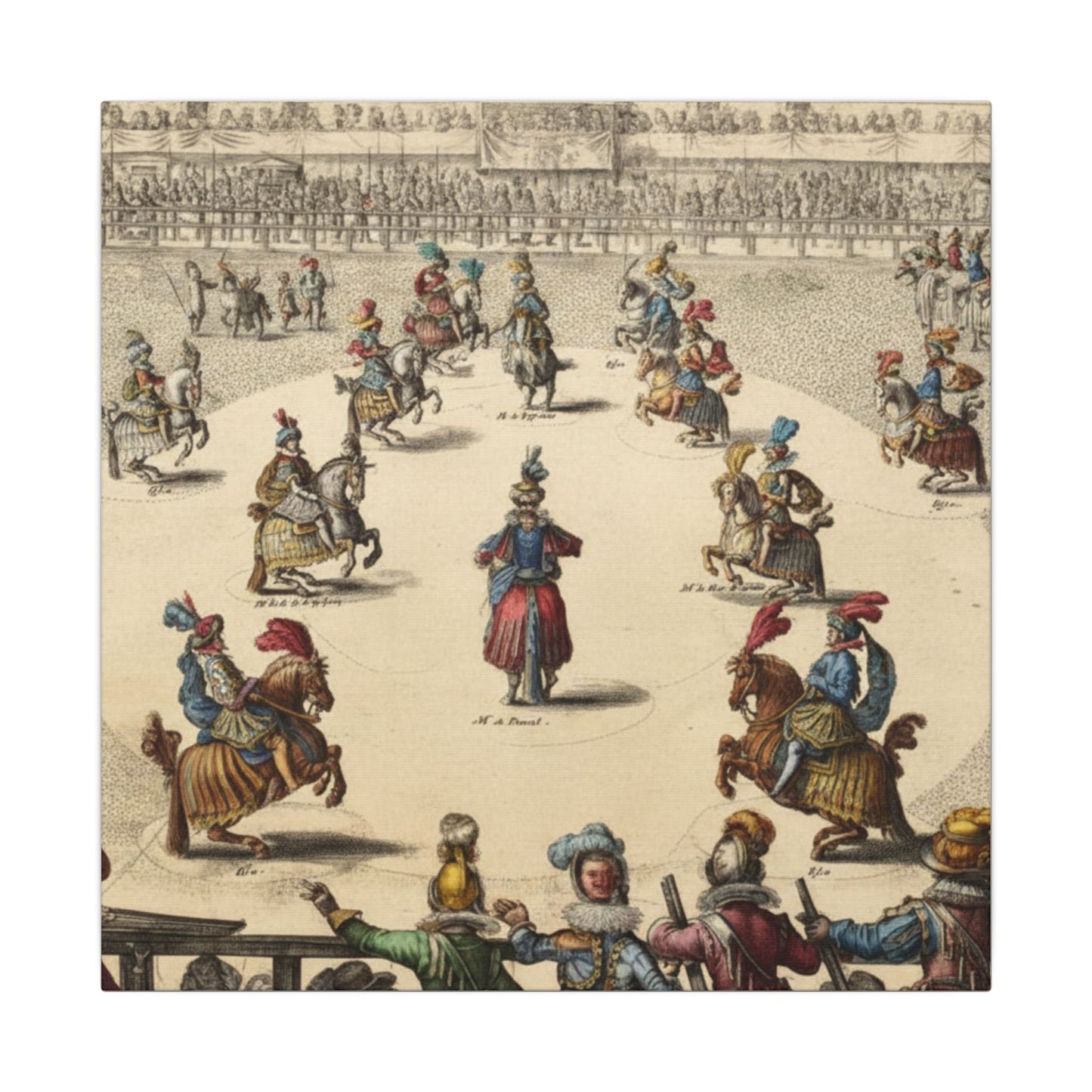 Renaissance Equestrian Art Canvas Print — Antoine de Pluvinel Levade Scene