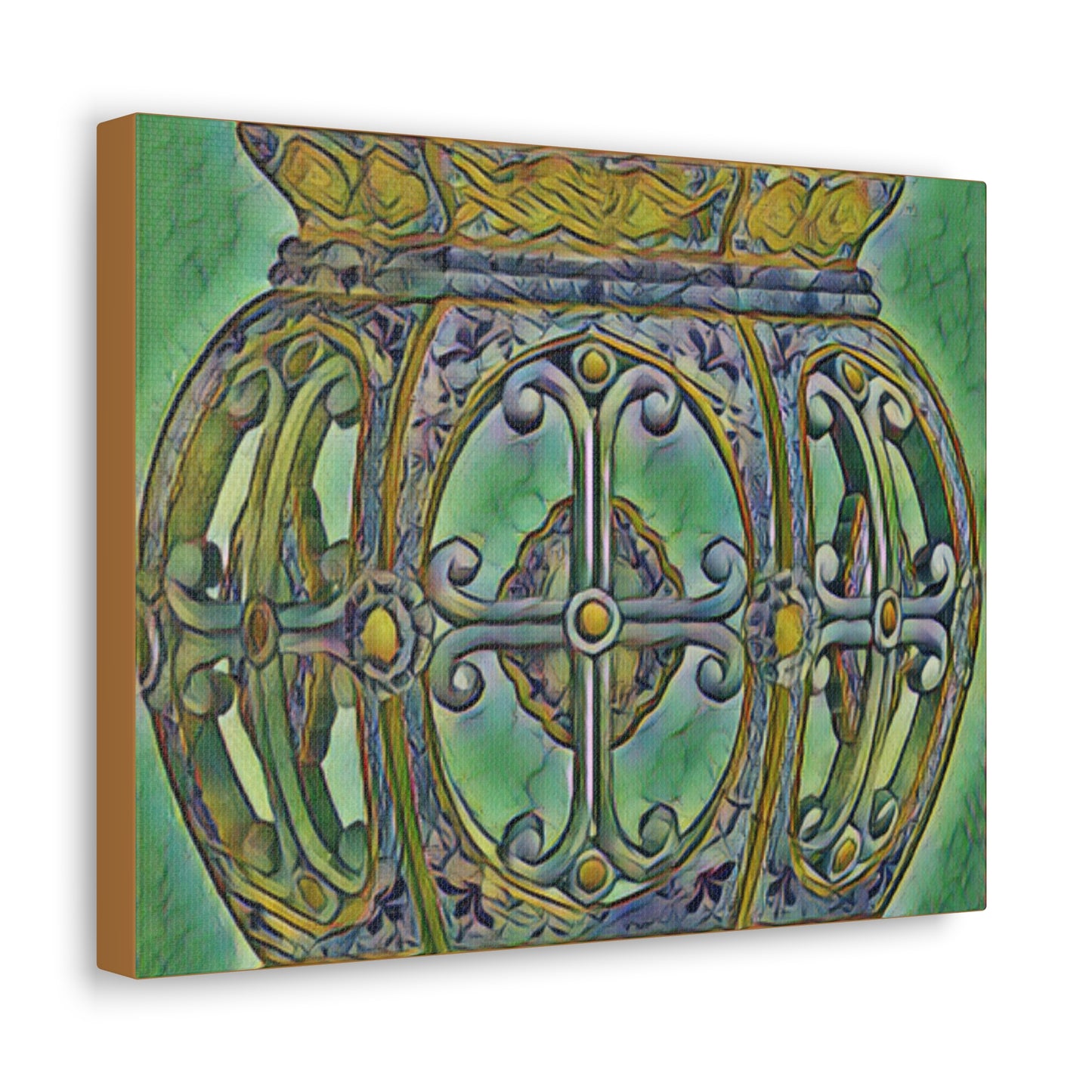 Canvas Wall Art - Bold Colors Old Vase Design