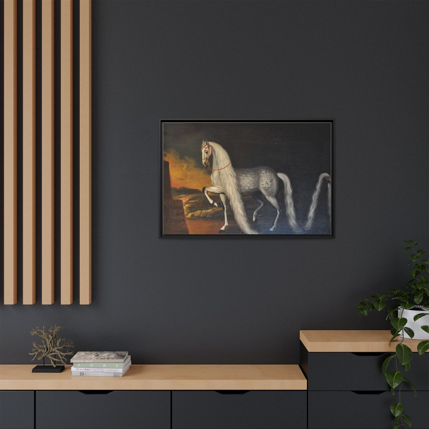 Matte Canvas Print — "Der Schwan zu Arnstadt" (Framed, Multi-Color)