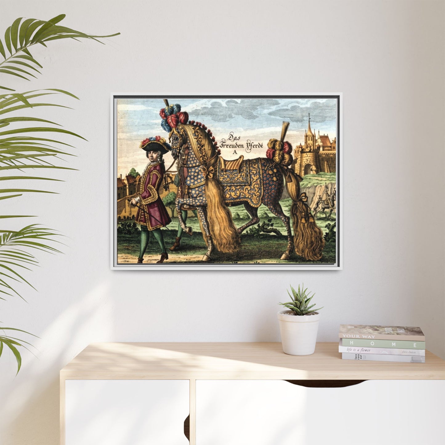 Das Freuden Pferde Matte Canvas Print — Framed Decorative Horse Art