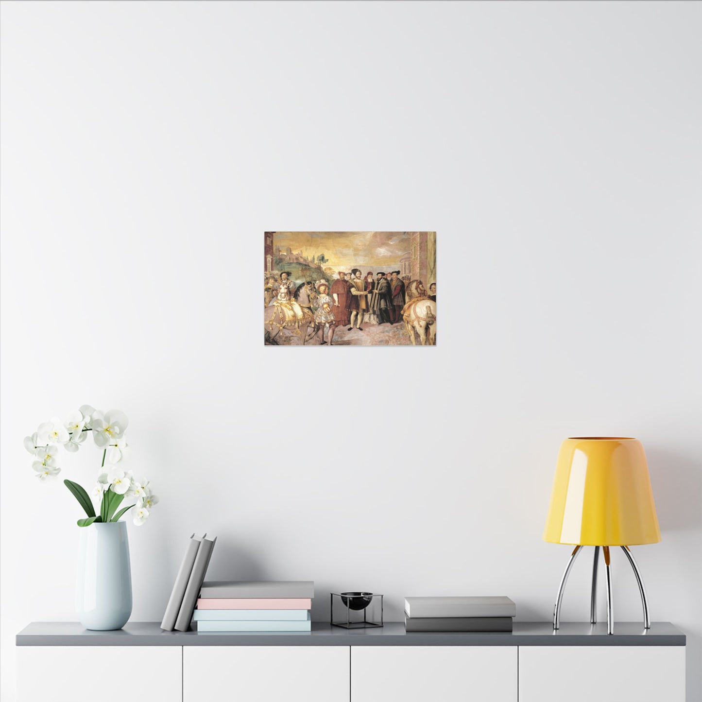 Matte Stretched Canvas Print — Renaissance Court Historical Art Wall Decor