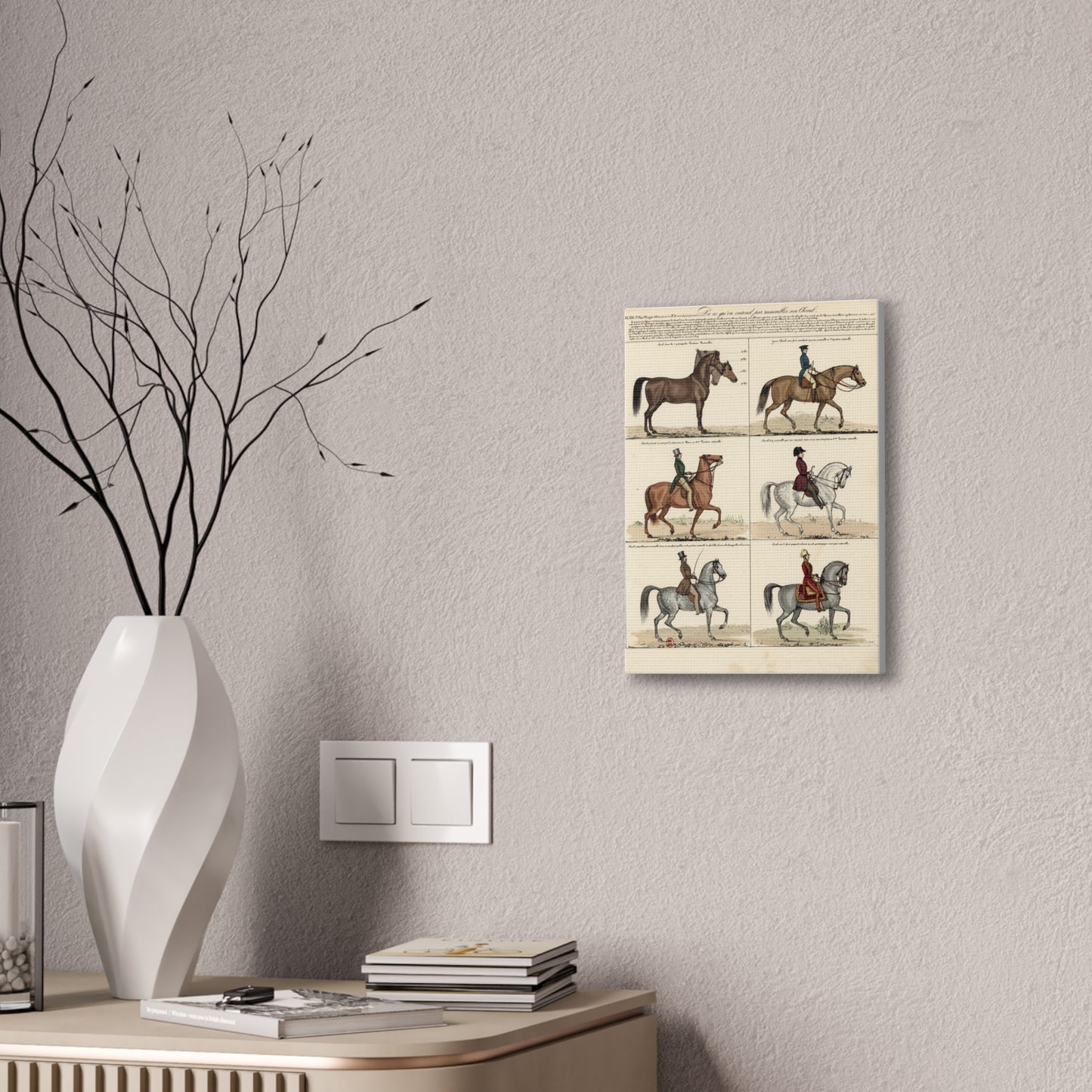 Vintage 1830s Horsemanship Canvas Print