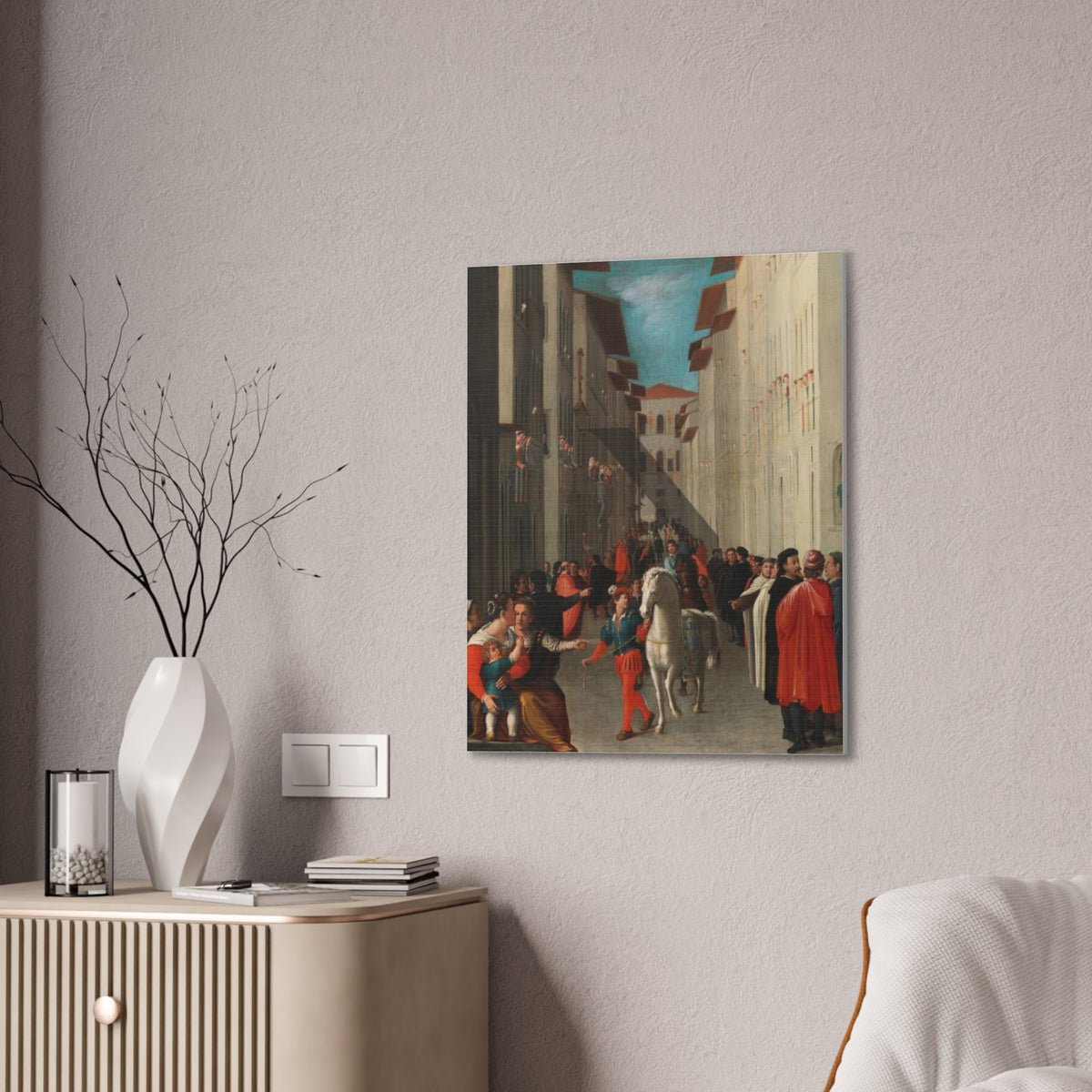Renaissance Palio Racehorse Canvas Print