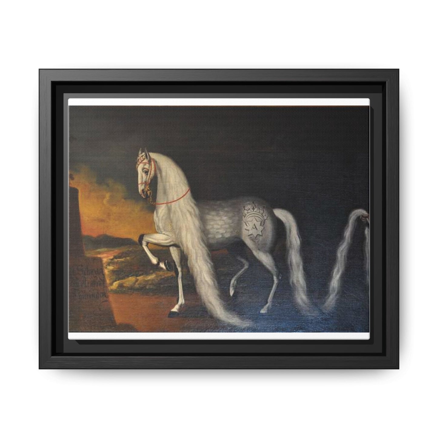 Matte Canvas Print — "Der Schwan zu Arnstadt" (Framed, Multi-Color)
