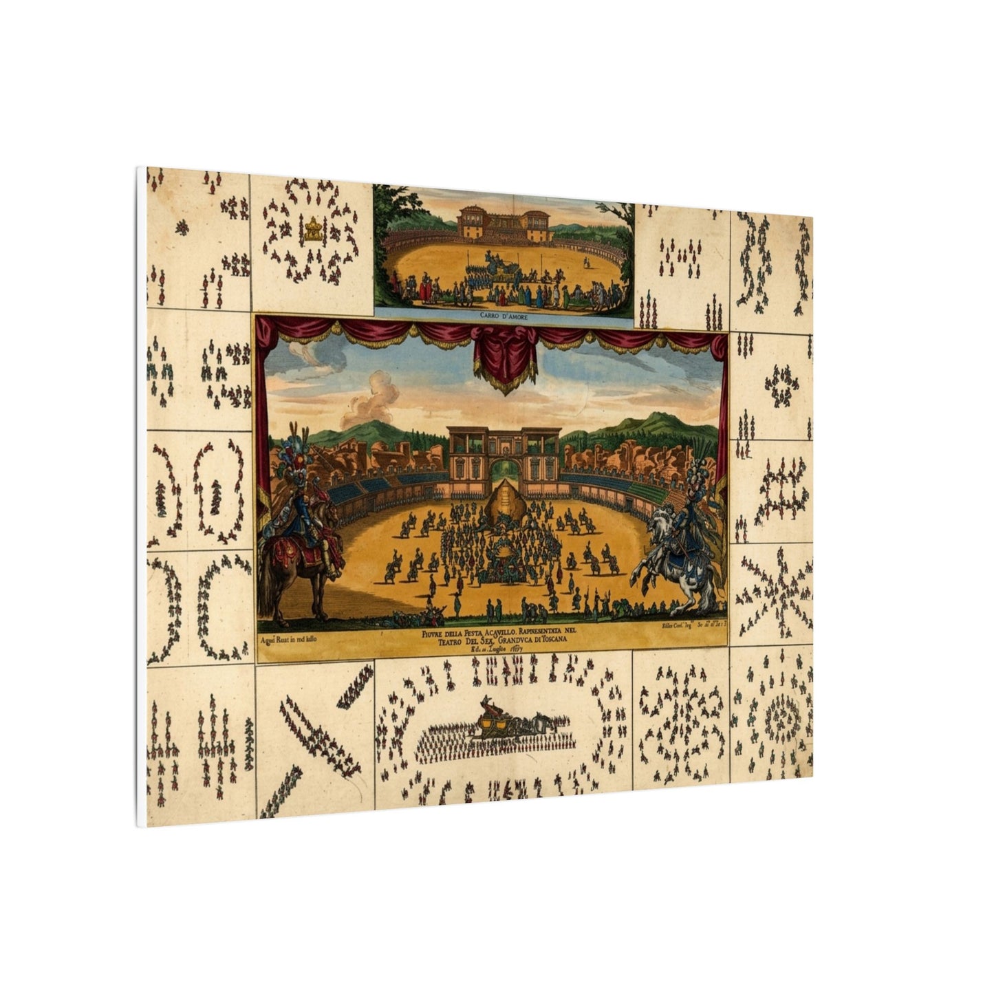 Historical Horse Ballet Canvas Art — "Carrousel of Love" 1673 Matte Stretched Canvas