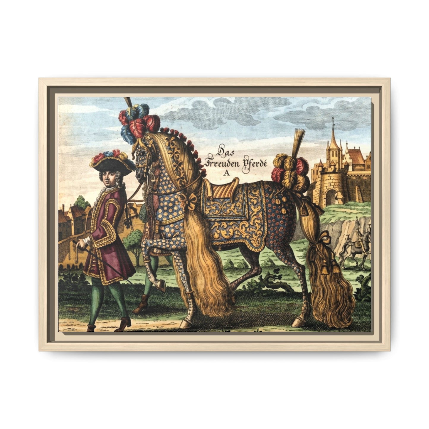Das Freuden Pferde Matte Canvas Print — Framed Decorative Horse Art