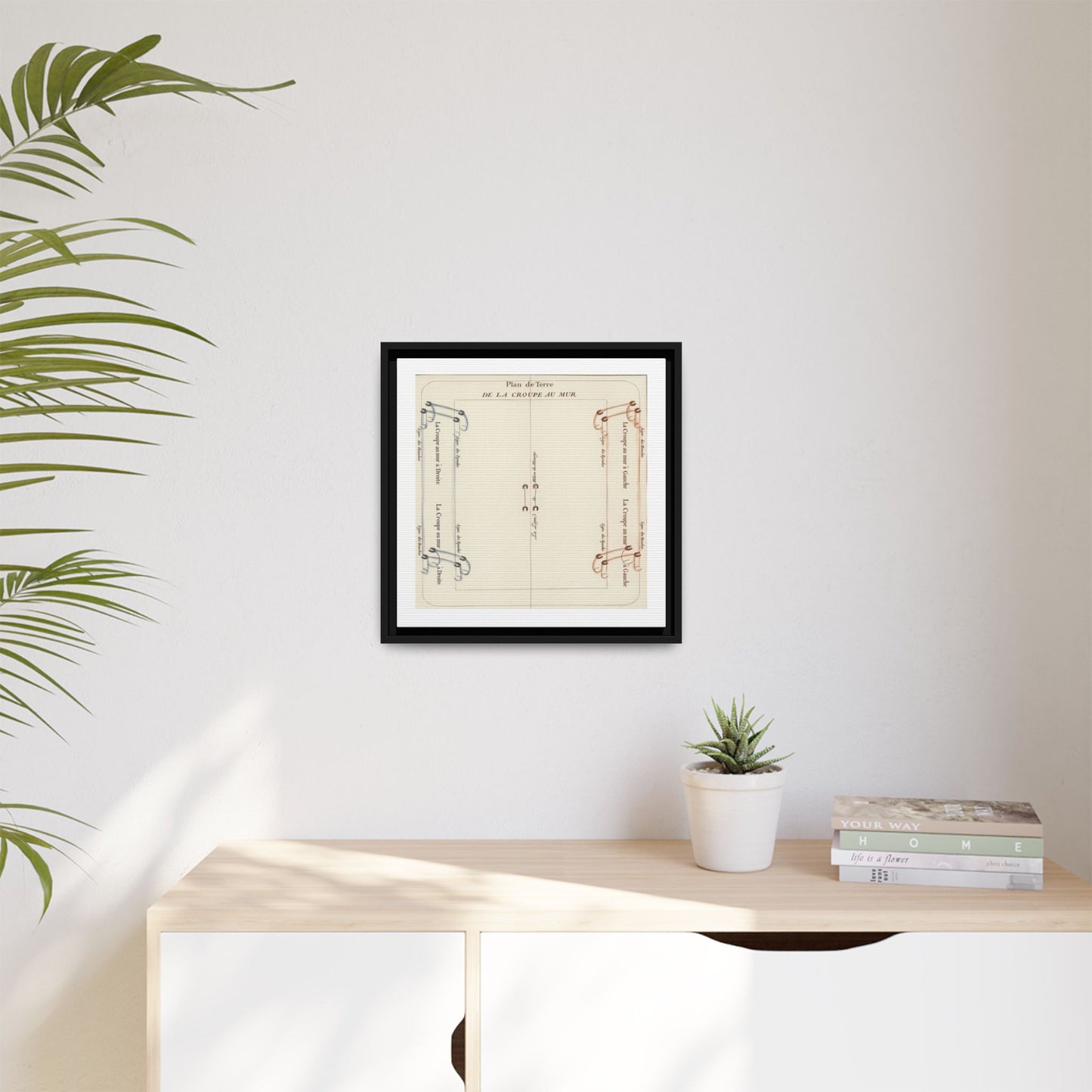 Renaissance Equestrian Pattern Matte Canvas Frame