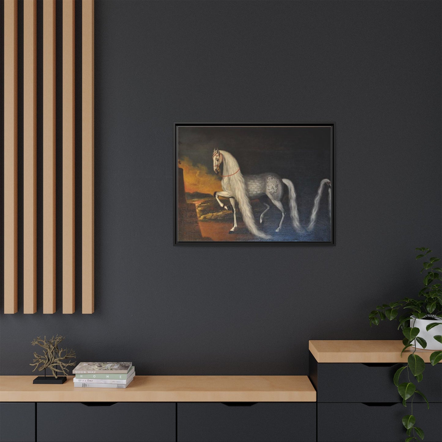 Matte Canvas Print — "Der Schwan zu Arnstadt" (Framed, Multi-Color)