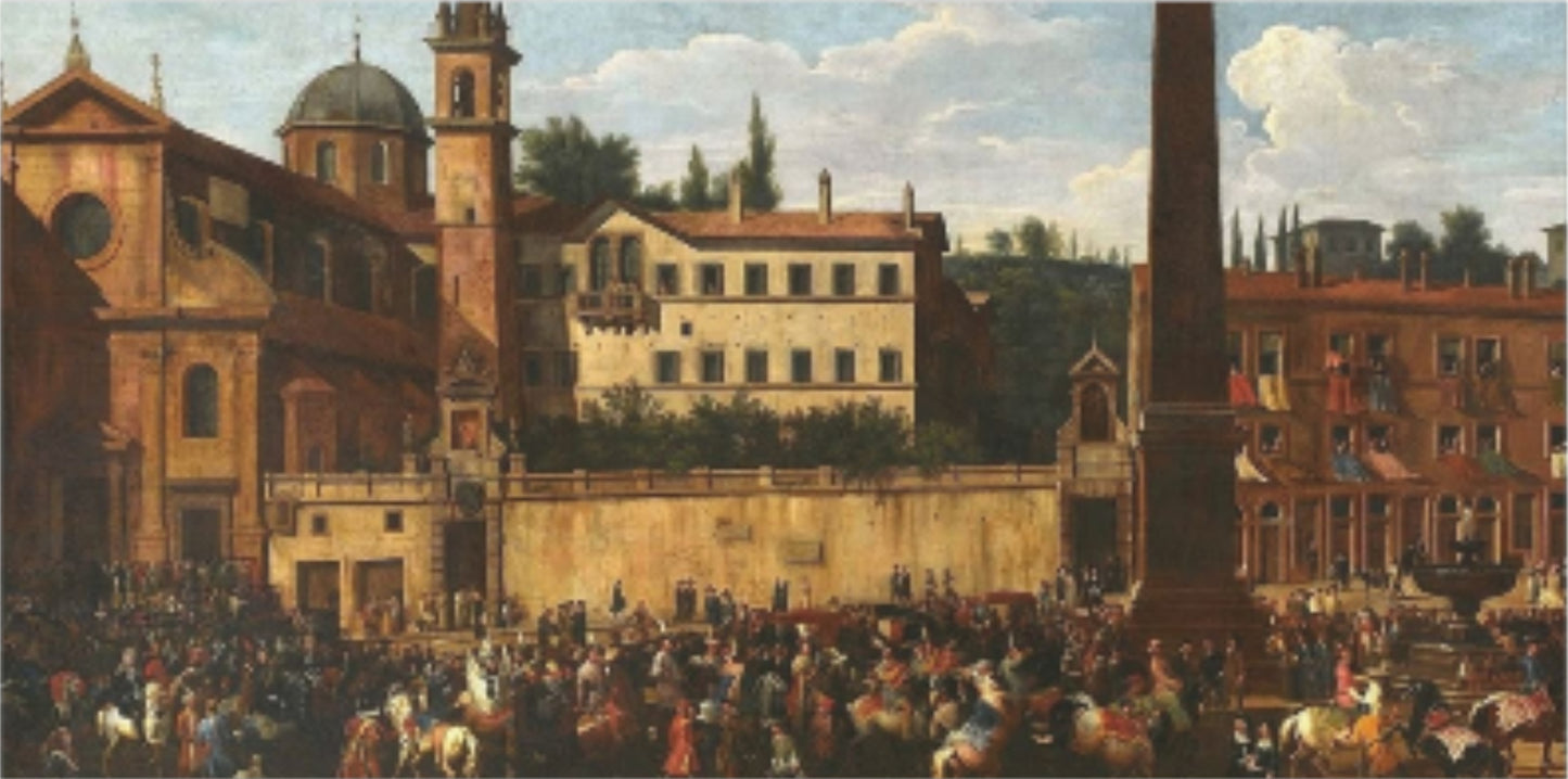 Canvas Art Print - Renaissance Italian City Promenade
