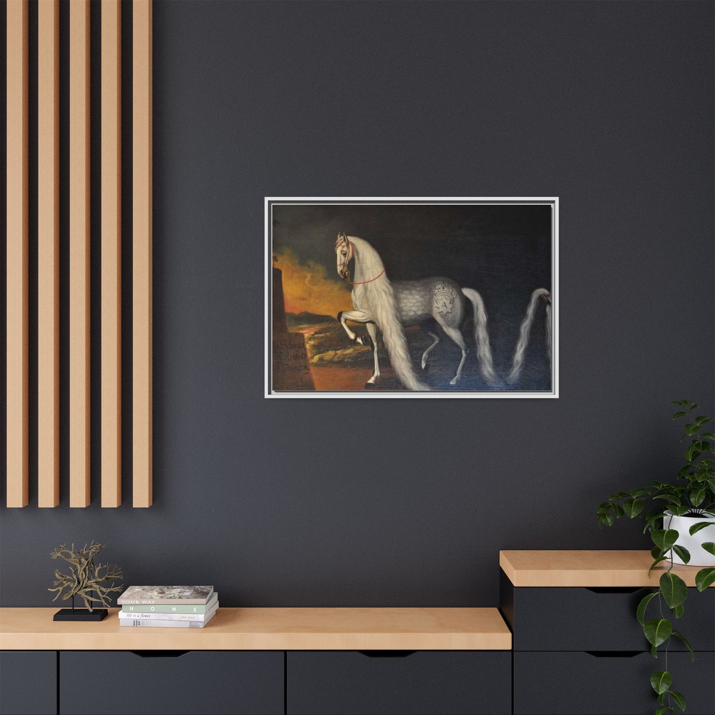 Matte Canvas Print — "Der Schwan zu Arnstadt" (Framed, Multi-Color)