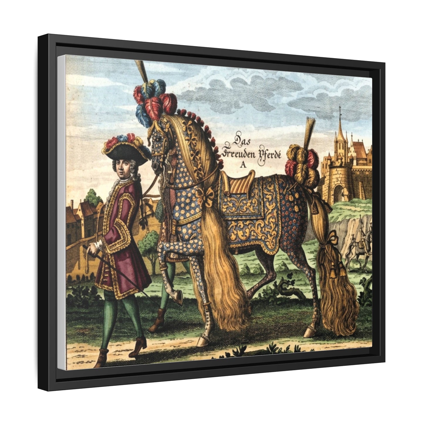 Das Freuden Pferde Matte Canvas Print — Framed Decorative Horse Art